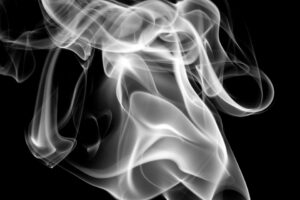 Great American Smokout - smoke on black background