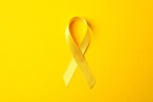 yellow awareness ribbon for bone sarcomas